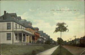 Grove City PA Lincoln Ave c1910 Postcard