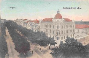 Aleksandrova Ulica Street Osijek Croatia 1910c #1 postcard