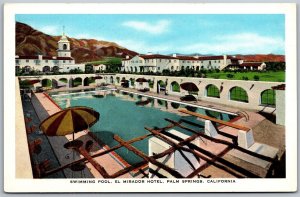 Vtg Palm Springs California CA Swimming Pool El Mirador Hotel View Postcard