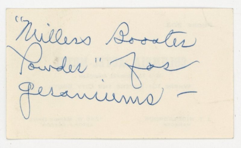 1930s Columbia Autel Motel Astoria, Oregon Business Card F208