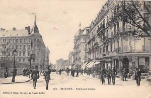 Boulevard Carnot Belfort  France 1908 postcard