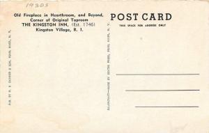 1930s Kingston Inn Old Fireplace Hearthroom Beyond Rhode Island Interior 427