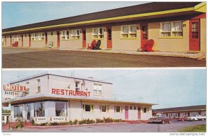 2-Views, Motel Barbeau and Restaurant, Levis, Province of Quebc, Canada, 40-60s