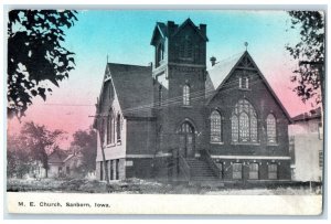 1911 M.E. Church Chapel Exterior Building Sanborn Iowa Vintage Antique Postcard