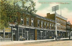 NE, Stromsburg, Nebraska, South Side of Square, Bank, Post Office, L.A. Erickson