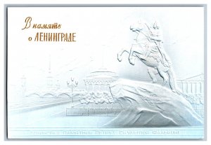 Monument to Peter the Great Leningrad Russia Embossed Continental Postcard K17