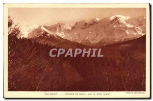 Postcard Old Praz Coutant Sunset on the Mont Blanc