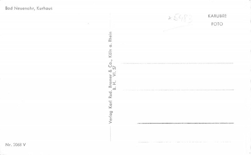 Germany Bad Neuenahr Kurhaus vintage postcard