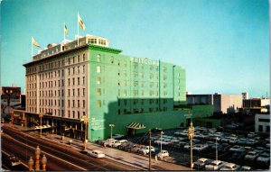 Vtg 1950s Whitcomb Hotel Market St Old Cars San Francisco California CA Postcard