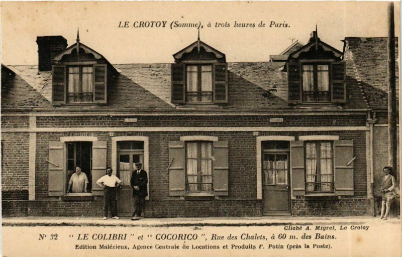 CPA LE CROTOY LE COLIBRI et COCRICO Rue des Chalets (868973)