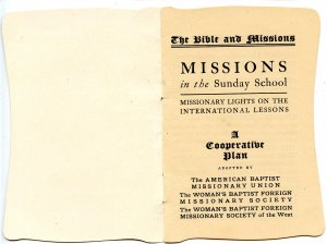 Booklet - The Bible and Missions, dated 1904. 8 pp + covers