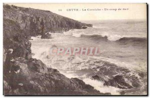 Sete - This - La Corniche A Coup de Mer - Old Postcard