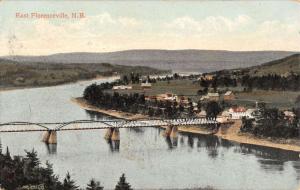 Florenceville New Brunswick Birdseye View Of Bridge Antique Postcard K42985 