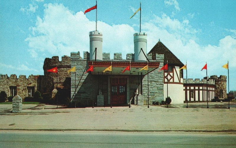 VINTAGE POSTCARD THE CASTLE RESTAURANT AT ALLGANY ROAD OLEAN NEW YORK