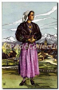 Postcard Old Savoie Albiez old costumes