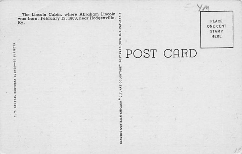 Hodgenville Kentucky Postcard