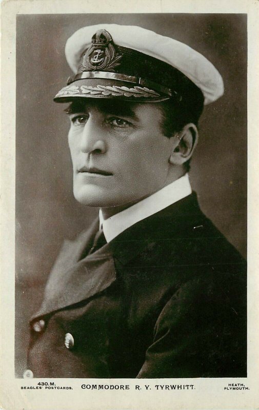 Beagles Postcard RPPC 430.M; Commodore of First Fleet R.Y. Tyrwhitt Royal Navy