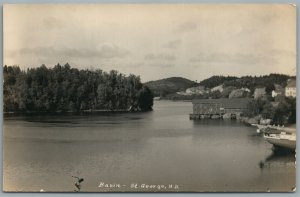 CANADA ST.GEORGE NB BASIN ANTIQUE REAL PHOTO POSTCARD RPPC