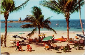 Ochos Rios Jamaica from Tower Isle Hotel c1958 West Indies 5d Stamp Postcard H19