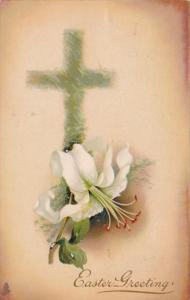 Tucks Easter Greetings White Easter Lily 1911