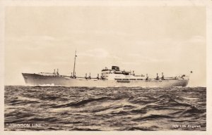 MS Los Angeles Johnson Line Ferry Ship Real Photo Old Postcard