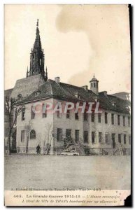 Old Postcard The Great War L & # 39Alsace L & # 39Hotel City Thann