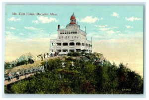 c1909 Crowded Mount Tom House, Holyoke, Massachusetts MA Postcard 