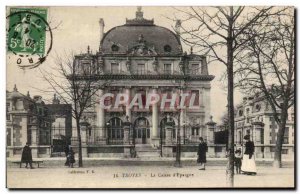 Troyes Old Postcard Caisse d & # 39Epargne