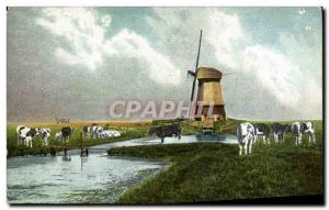 Postcard Old Windmill Zaanstreek