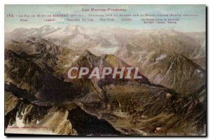 Old Postcard The High Pyrenees The Pic du Midi de Bigorre panorama taken Summ...