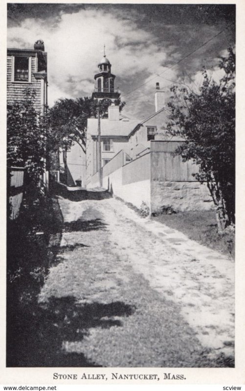 NANTUCKET , Massachusetts , 1910-30s; Stone Alley