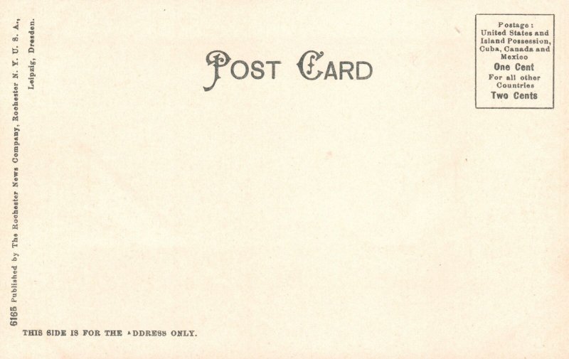 Vintage Postcard 1900's Birds Eye View Looking South Post Office