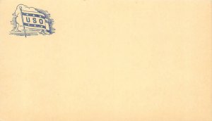 USO WWII Military Postcard Blank,  Unused