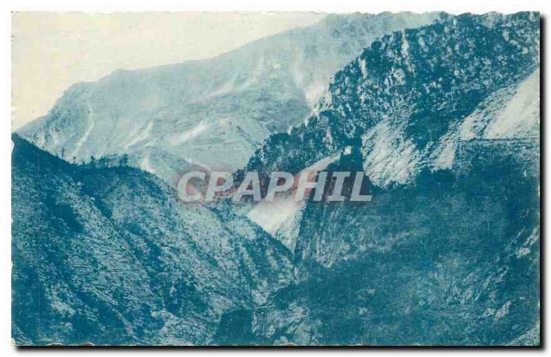 Old Postcard Alpine Road Pradastie of the upper gorge of cions