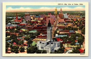 Vintage Sky Line of Tulsa Oklahoma Linen Postcard Art Deco Architecture