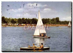 Postcard Modern Margaretensee Lippstadt Lipperbruch Boat Canoe