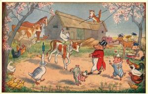 Vintage Molly Brett PC 301: Anthropomorphic Dressed Animals Farmyard Circus