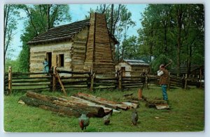 Lincoln City Indiana IN Postcard Historical Farm Boyhood National Memorial c1960