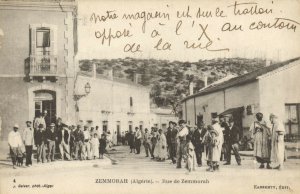 PC CPA ALGERIA, ZEMMORAH, RUE DE ZEMMORAH, J.GEISER, VINTAGE POSTCARD (b8360)