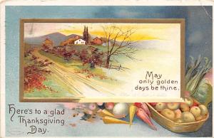 Thanksgiving, Ellen H Clapsaddle Postcard Series 2445 1911 crease right top c...