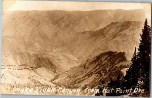 RPPC Real Photo Snake River Canyon from Hat Point OR Vintage Postcard W14