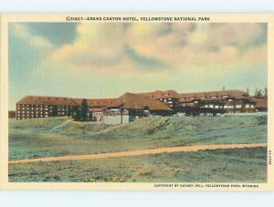 Unused Linen GRAND CANYON HOTEL Yellowstone National Park Wyoming WY Q6976