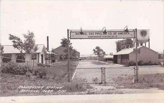 Nebraska Beatrice Natural Gas Pipeline Company Compressor Station 1952 Real P...