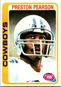 1978 Topps Football Card Preston Pearson Dallas Cowboys sk7202