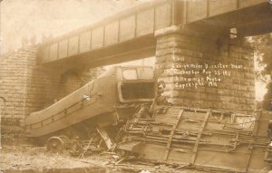 c.'11, Real Photo, Lehigh Valley Wreck, 27 Dead, Near Rochester,NY,Old Post Card