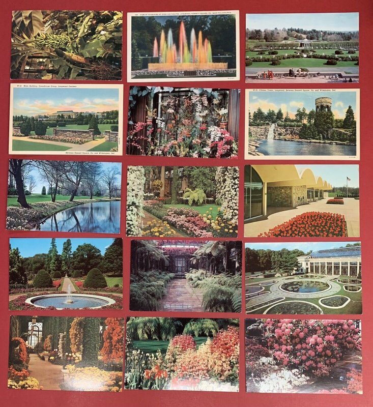 Kennett Square, Pennsylvania, Lot of 15 Different Postcards, Circa 1940's-1970's
