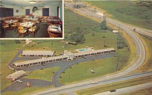 Newton Falls Ohio~Pike Plaza Motel & Restaurant~Fish on Wall @ Dining Room~1960s