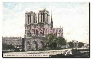 Old Postcard Notre Dame Edits By Le Bon Marche Paris