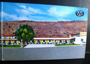 Postcard AZ Kingman Arcadia Lodge Motel c1950s Route 66 Double Folding C37