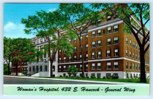 DETROIT, Michigan MI ~ General Wing WOMAN'S HOSPITAL 1960s Postcard